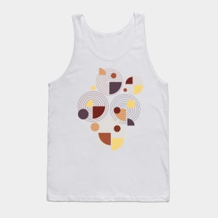 Geometric minimal abstract brown pattern Tank Top